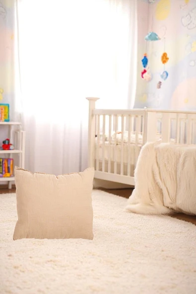 Cottonest Müslin Bebek Yastığı Saf Boncuk Silikon Dolgulu 35x40 Cm - 1