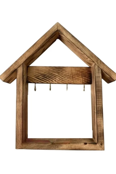 Leur Home Ev Şeklinde Mini Anahtarlık Raf - Resim 4