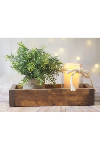 POSTOTTO Ahşap Organizer Kutu 300x15x10cm, Koyu Renk, Çok Amaçlı Saklama Çözümü - Resim 5