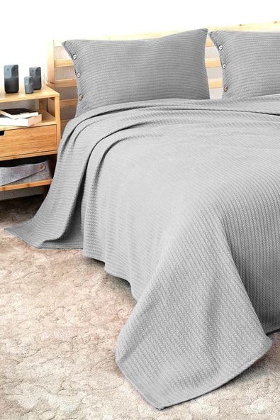 Cottonest Tek Kişilik Yatak Örtüsü Pİke 1 Adet Yastık Kılıfı - 1