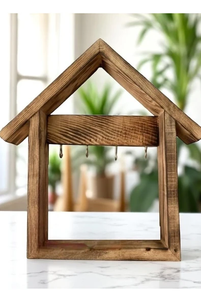Leur Home Ev Şeklinde Mini Anahtarlık Raf - Resim 2