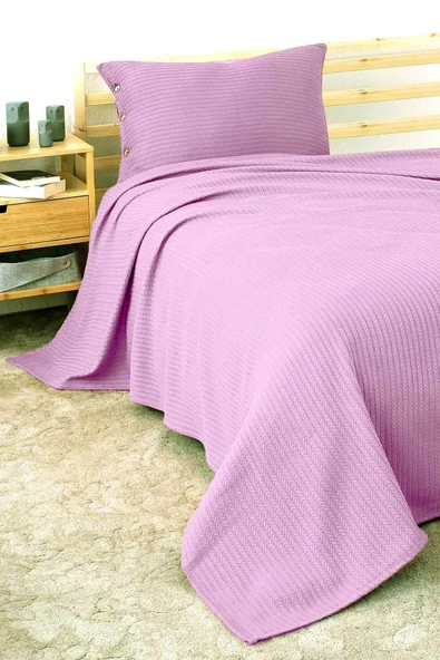 Cottonest Tek Kişilik Yatak Örtüsü Pİke 1 Adet Yastık Kılıfı - 1