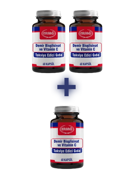 Ersağ DEMİR BİSGLİSİNAT VE VİTAMİN C 2 ALANA 1 BEDAVA ürün görseli