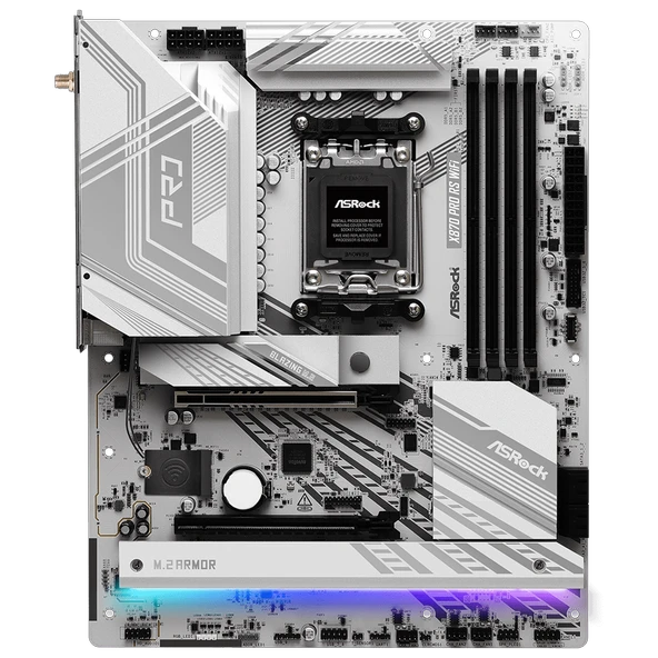 ASROCK X870 Pro RS WIFI 8000MHz DDR5 Soket AM5 M.2 USB 3.2 HDMI ATX Anakart - Resim 2