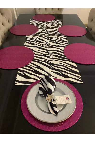 bettin tasarım Payetli supla ,runner, masa örtüsü set - 3
