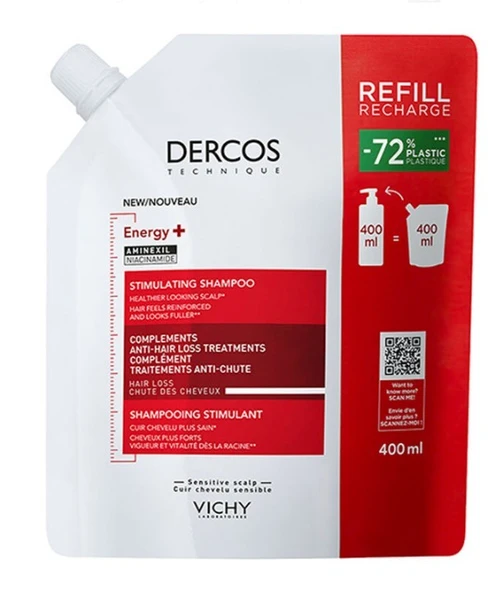 Vichy Dercos Energisant Saç Dökülmesine Karşı Şampuan Refill 400 ml