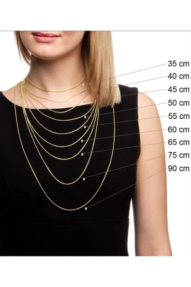 bettin tasarım Gold Renk 60 Cm 2 Mm Kalınlık Unisex Çelik İnce Ezme İtalyan Zincir Kolye - 7
