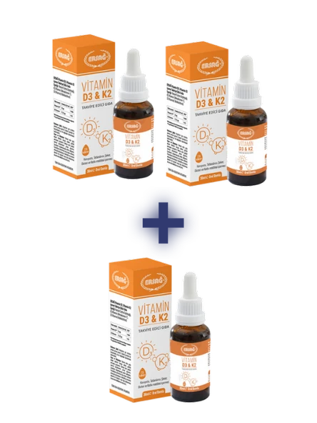Ersağ VİTAMİN D3-K2 30 ML (2 ALANA 1 HEDİYE) ürün görseli