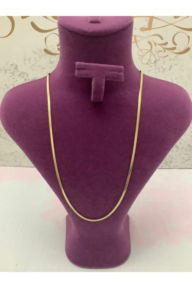 bettin tasarım Gold Renk 60 Cm 2 Mm Kalınlık Unisex Çelik İnce Ezme İtalyan Zincir Kolye - 8