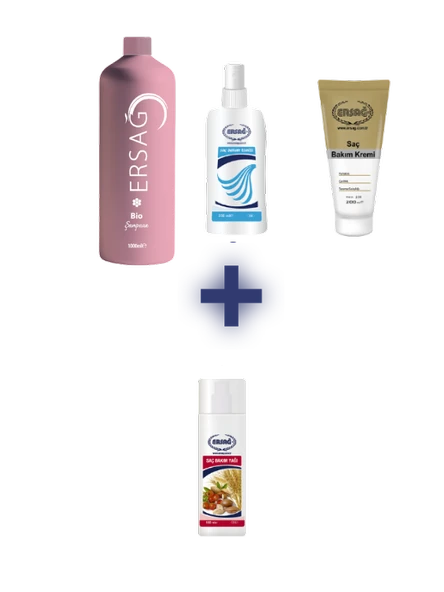 Ersağ SAÇ BAKIM TONİĞİ 200 ML, BİO ŞAMPUAN 1000 ML SAÇ BAKIM KREMİ 200 ML ALANA SAÇ BAKIM YAĞI 100 ML HEDİYE - 1
