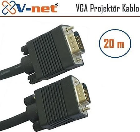V-net  VGA 20m Video Projektör kablosu, Gold Plated ürün görseli 1