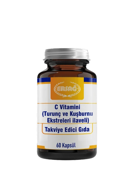Ersağ C VİTAMİNİ KAPSÜL (TURUNÇ VE KUŞBURNU EKSTRELERİ İLAVELİ) - 1