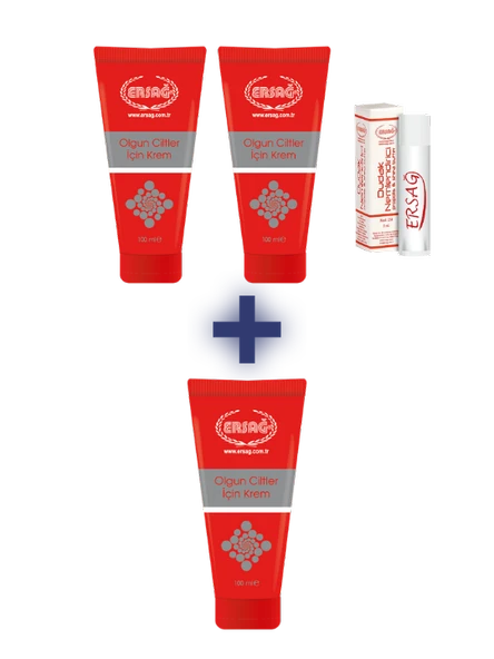 Ersağ 2 ADET OLGUN CİLTLER İÇİN KREM 100 ML, 1 ADET DUDAK NEMLENDİRİCİSİ 5 ML ALANA 1 ADET OLGUN CİLTLER İÇİN KREM 100 ML HEDİYE