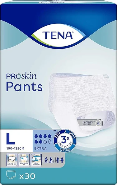 TENA Hasta Bezi Pants Proskin Emici Külot 30'lu L 6 Damla 2'li Pkt - 1