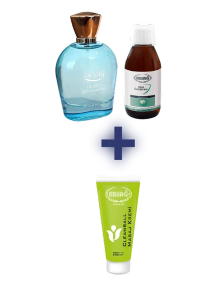 Ersağ LİLYUM EDP BAYAN PARFÜM 100 cc, AĞIZ GARGARASI 200 ml. ALANA CLEAN BALL MASAJ KREMİ 200 ML HEDİYE - 1