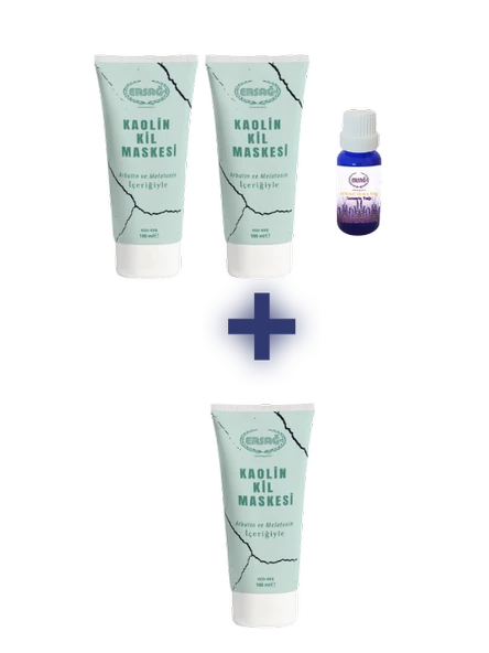 Ersağ 2 ADET KAOLİN KİL MASKESİ 100 ML, 1 ADET LAVANTA YAĞI 20 ML ALANA 1 ADET KAOLİN KİL MASKESİ 100 ML HEDİYE - 1