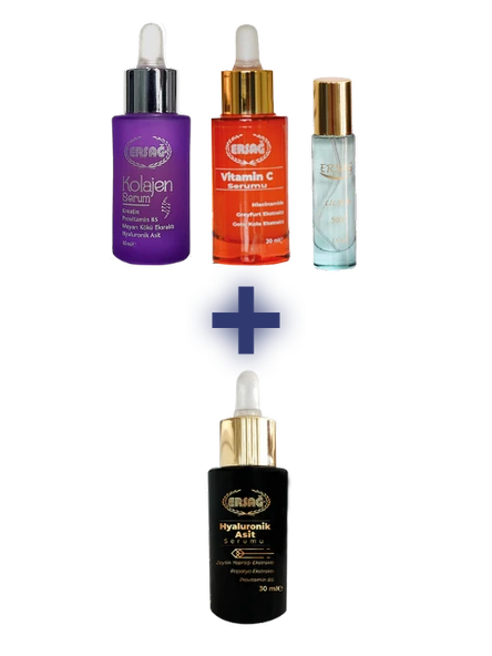 Ersağ KOLAJEN SERUM 30 ML, VİTAMİN C SERUMU 30 ML, LİLYUM KADIN PARFÜM 15 ML ALANA HYALURONİK ASİT SERUMU 30 ML HEDİYE - 1