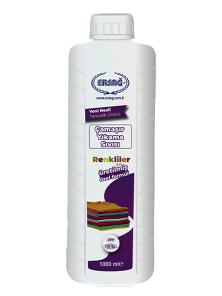 Ersağ ÇAMAŞIR YIKAMA SIVISI-RENKLİLER İÇİN 1000 ML ürün görseli 1