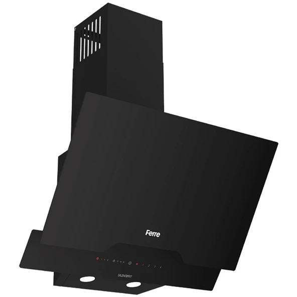 Ferre D063-SA DC İnverter Motor 36 dB Ultra Sessiz Yatık Cam Davlumbaz - Siyah