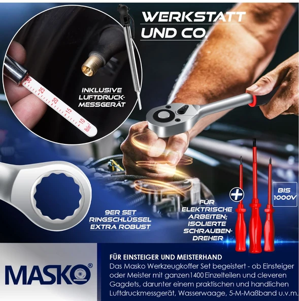 1400 Parçayla Dolu Alet Çantası - 10