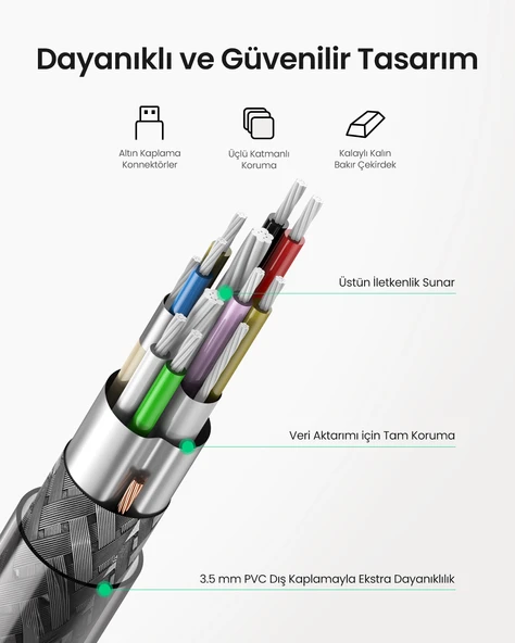 UGREEN USB 2.0 Uzatma Kablosu ile aktif Wi-Fi amplifikatör, 5 m, 10319 - 6
