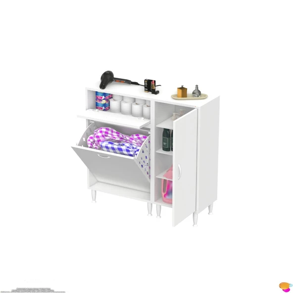 Modilayn YENİCE 100x97x32, 5 cm 3 raflı ve 3 sepetli dolap ile çamaşırlarınız artık daha düzenli - 19