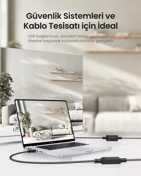 UGREEN USB 2.0 Uzatma Kablosu ile aktif Wi-Fi amplifikatör, 5 m, 10319 - 3