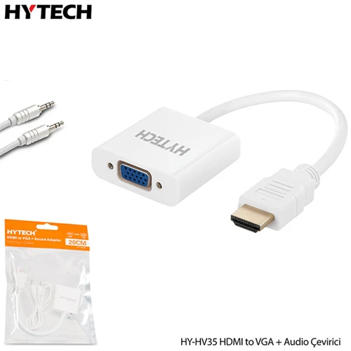 HYTECH HY-HV35 HDMI to VGA Audio ÇEVIRICI ADAPTÖR ürün görseli 1