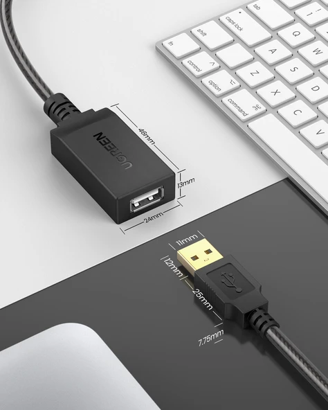 UGREEN USB 2.0 Uzatma Kablosu ile aktif Wi-Fi amplifikatör, 5 m, 10319 - 7