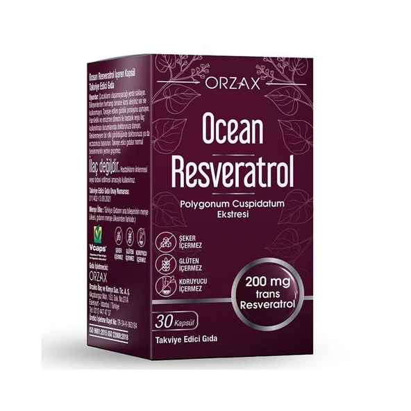 Ocean Resveratrol Takviye Edici Gıda 30 Kapsül ürün görseli