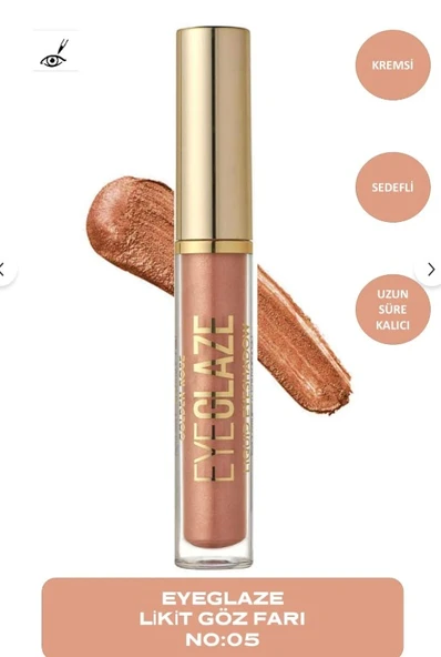 Golden Rose Eye Glaze Liquid Eyeshadow No:05 Rose Gold - 1