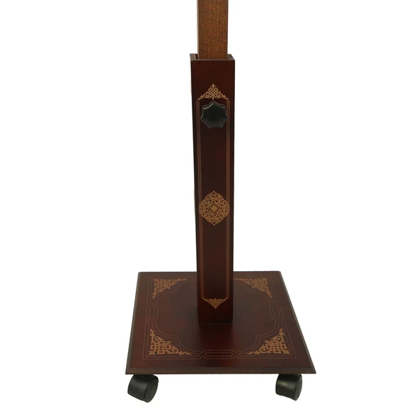 Lüks Desenli Küfi Ayarlanabilir Ahşap Rahle 97x39x32 cm - 4