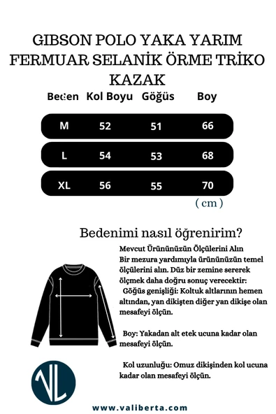 Gibson Oversize Yarım Fermuar Gömlek Polo Yaka Selanik Örme Erkek Triko Kazak - İndigo - 8