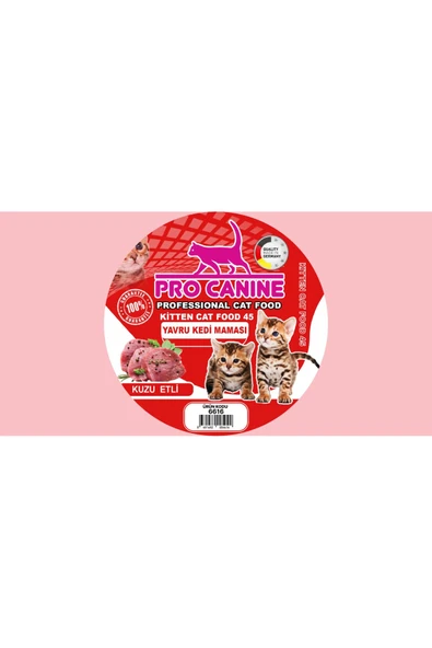 PRO CANİNE PROFESSİONAL 45 KUZU ETLİ KİTTEN KEDİ MAMASI 1,5 LT - 2