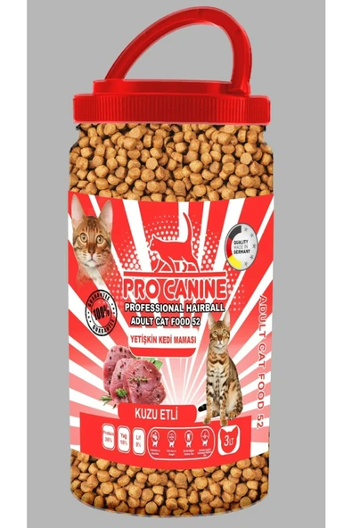 Professional Haırball Kuzu Etli Yetişkin Kedi Maması 3 lt - 1