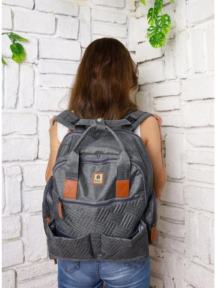 Remuse Unisex Sırt Çantası Gri ürün görseli 1