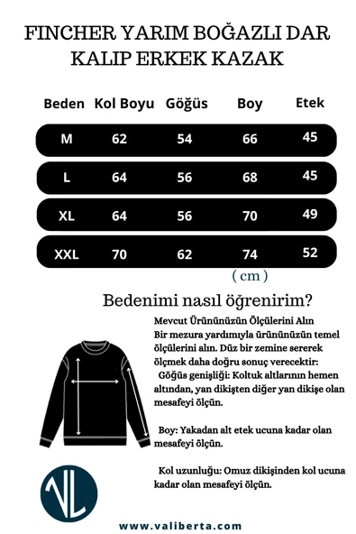 Fincher Yarım Balıkçı Fit Kalıp Boğazlı Erkek Kazak - Bej - Resim 8