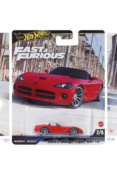 Hot Wheels 2024 Premium Fast & Furious 2003 Dodge Viper SRT10 Red 2/5