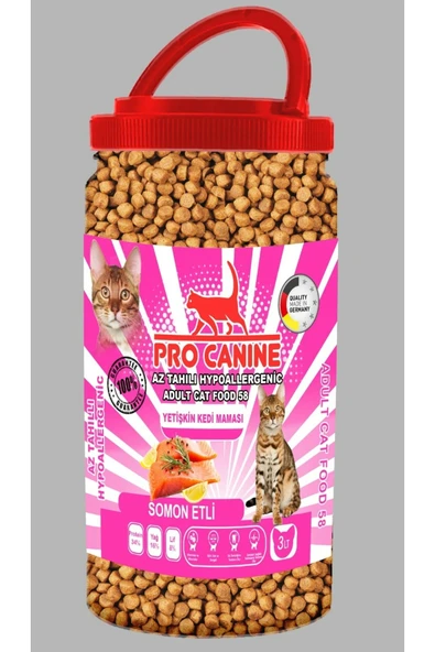Az Tahıllı Hypoallergenic Somon Etli Yetişkin Kedi Maması 3 Lt - 1