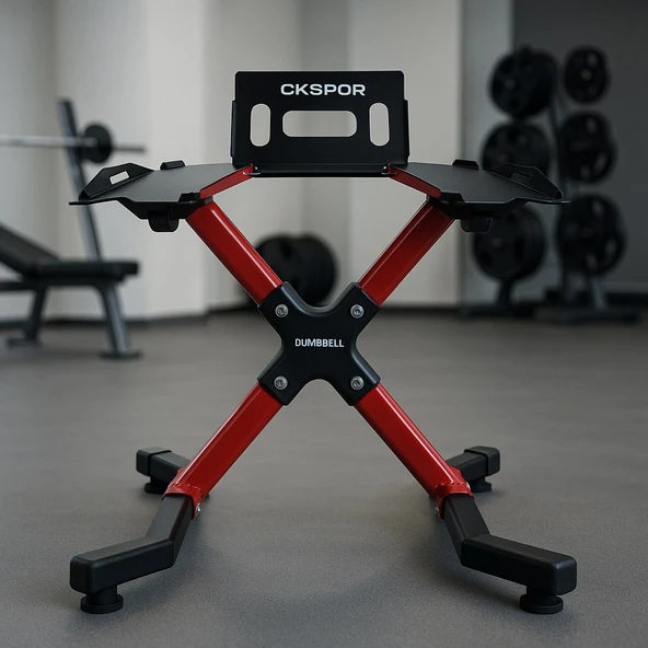 CKSpor Ayarlanabilir Dambıl Standı Dayanıklı ve Ergonomik Tasarım Ev & Spor Salonu KullanımıTablet Standlı ürün görseli 1