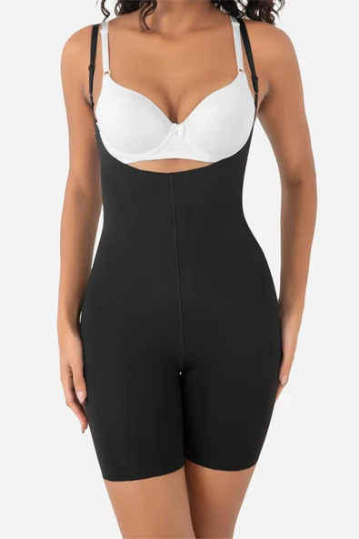 Kadın İki Beden İncelten Atlet Korse Göğüs Göbek Bel Toparlayıcı Sıkılaştırıcı Şekillendirici Korse - Resim 3