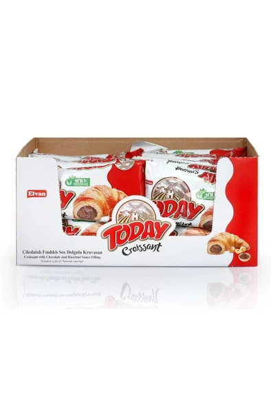 Elvan Today Kruvasan Çikolatalı 40 Gr. 20 Adet (1 Kutu) - 4