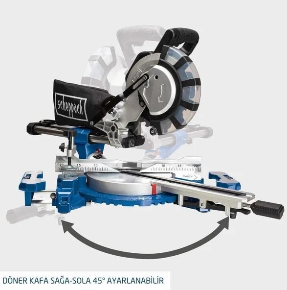 Scheppach HM254SPX 254 mm Gönye Kesme Makinesi - Resim 4