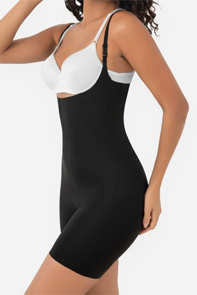 Kadın İki Beden İncelten Atlet Korse Göğüs Göbek Bel Toparlayıcı Sıkılaştırıcı Şekillendirici Korse - Resim 4