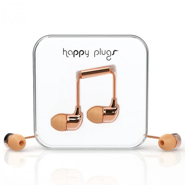 Happy Plugs Kulak içi Kulaklık Parlak Rose Gold 7738 - 2