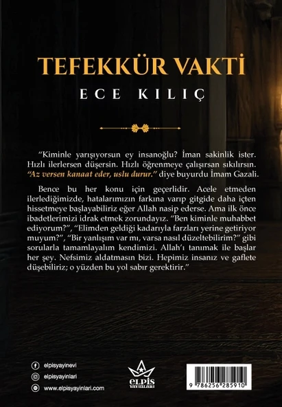 Tefekkür Vakti - Ece Kiliç - Elpis Yayınları - Resim 2