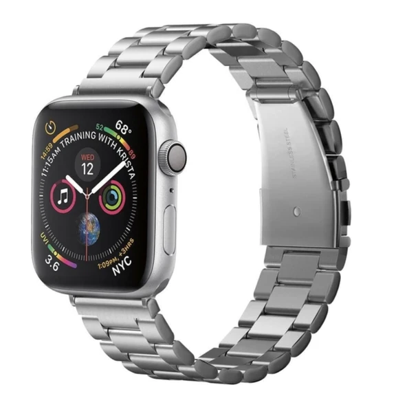 Spigen Apple Watch 49mm Ultra 3/2/1 - 46mm Seri 11/10 - 45mm Seri 9/8/7 - 44mm Seri SE2/SE/6/5/4 Kordon Kayış Band Modern Fit Silver - 062MP25404 ürün görseli