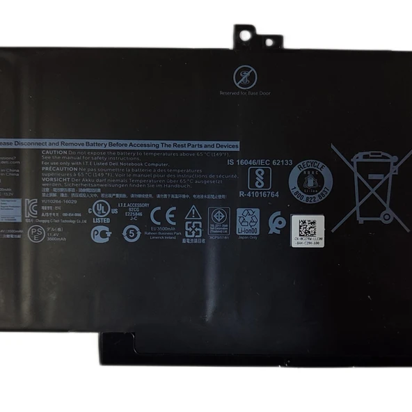 DELL LATUTİDE 7280, 7290, 7380, 7390, (DJ1J0) BATARYA