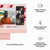 Apple iMac M3 Pembe MQRT3TU/A 8 GB 256 GB SSD 10C GPU 24" 4.5K All in One PC - 6
