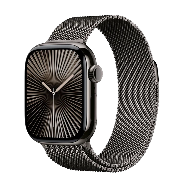 Apple Watch Series 10 GPS + Cellular 42mm Arduvaz Titanyum Kasa ve Arduvaz Milano Loop Kordon Akıllı Saat - 1